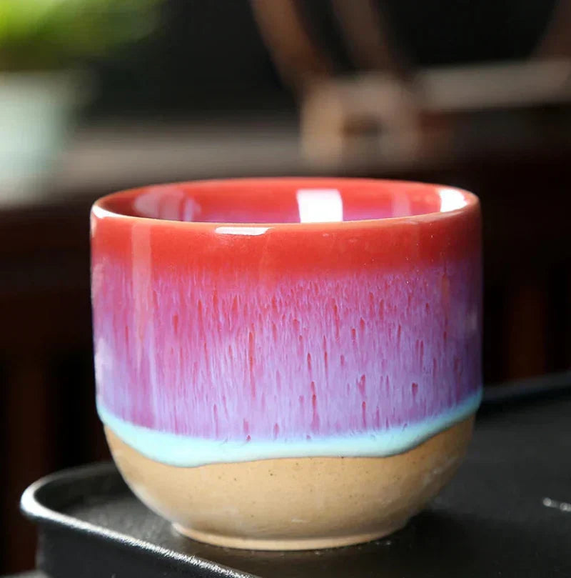 Ceramic Tea Cup - ColorSplash-Dark blue-Nora Luxe