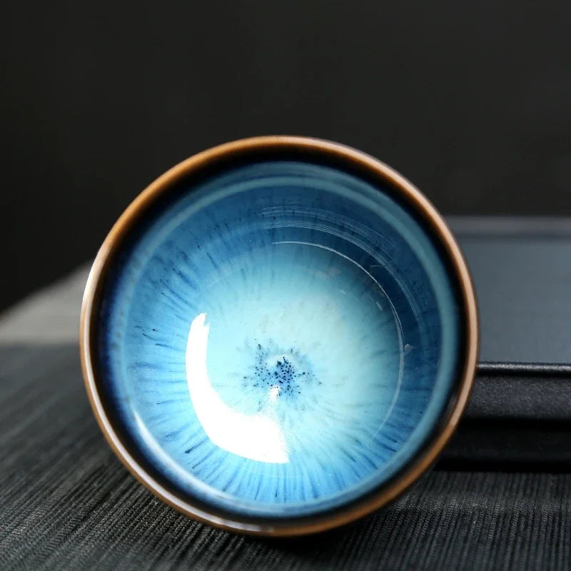 Ceramic Tea Cup - ColorSplash-Dark blue-Nora Luxe