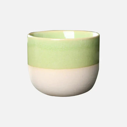 Ceramic Tea Cup - ColorSplash-Green-Nora Luxe