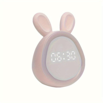 Cute Bunny Nightlight Clock with USB Charger