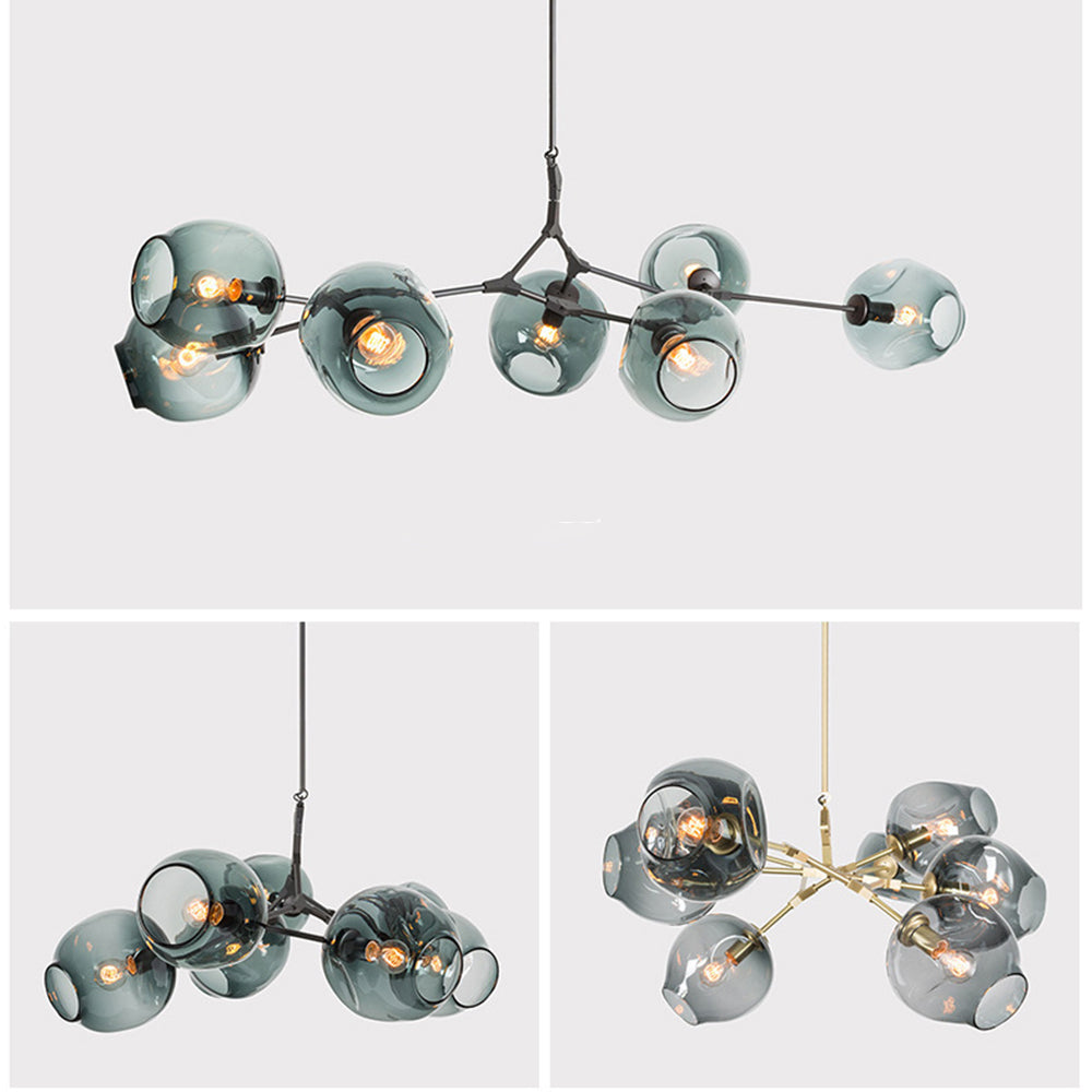 Stunning Blue Crystal Pendant Light Fixture