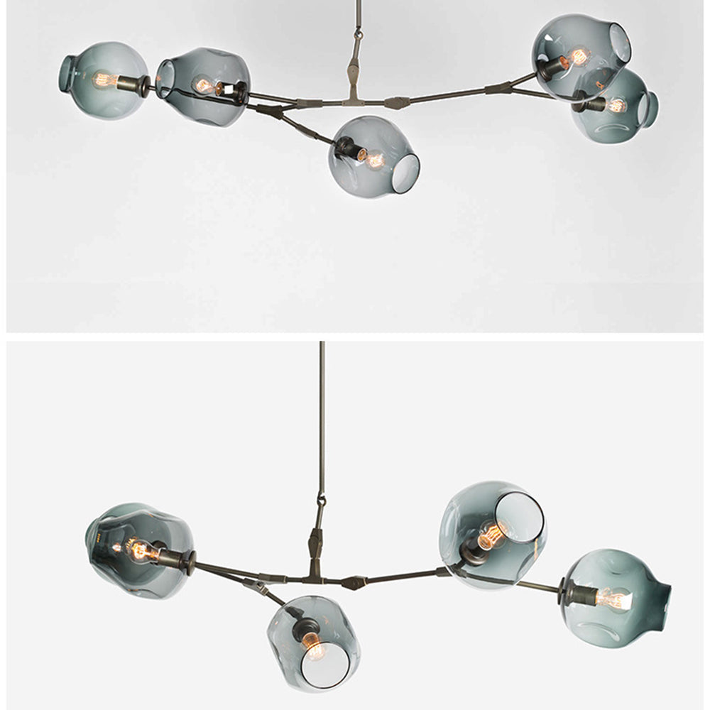 Stunning Blue Crystal Pendant Light Fixture