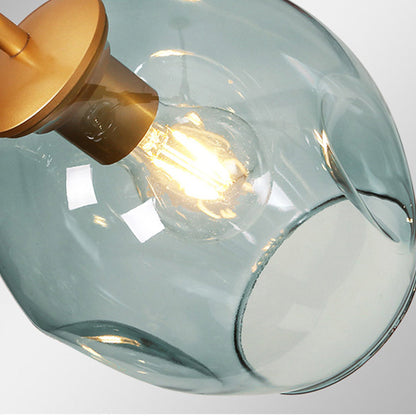 Stunning Blue Crystal Pendant Light Fixture