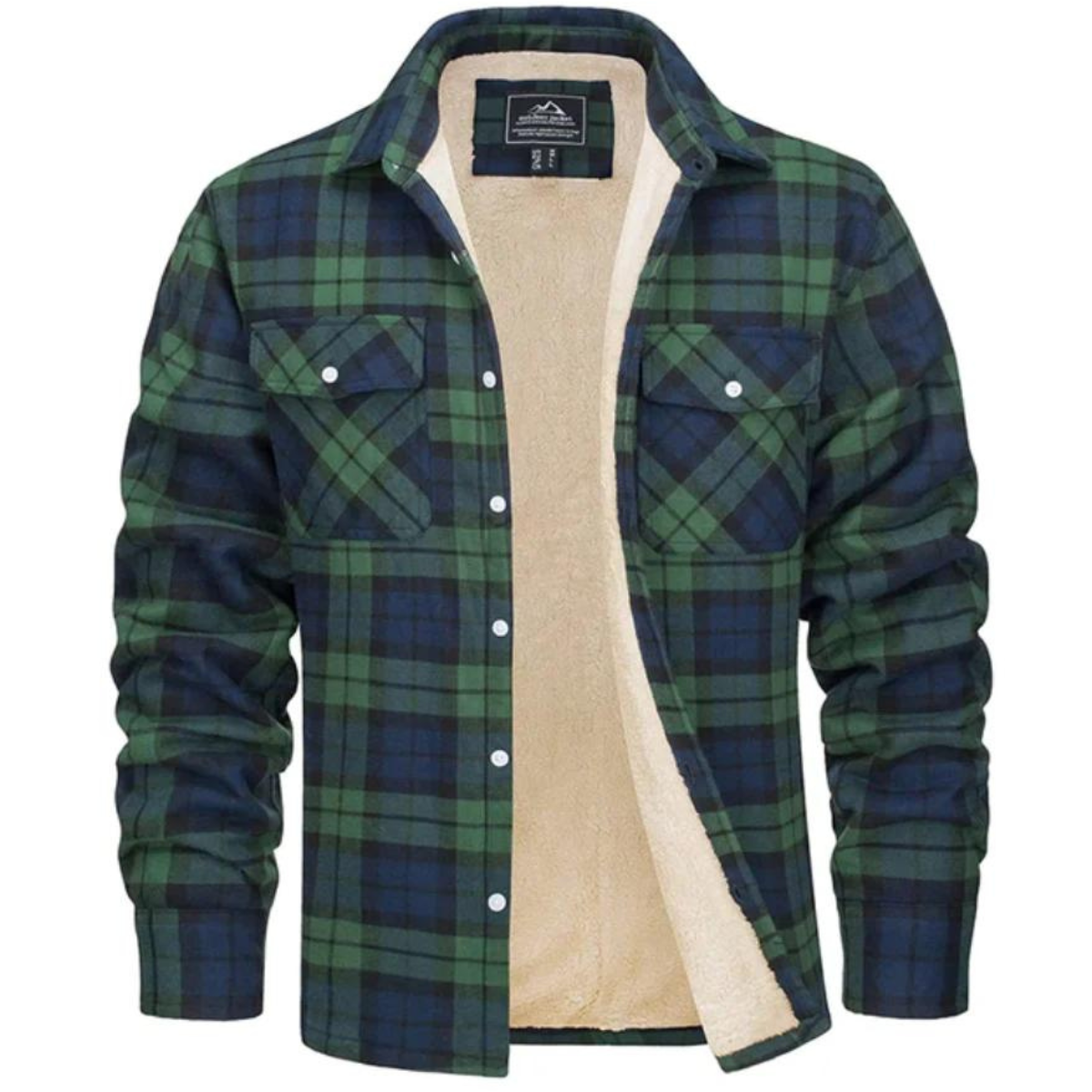 Checked Fleece Lined Jacket - Lawson-Green-S-Nora Luxe