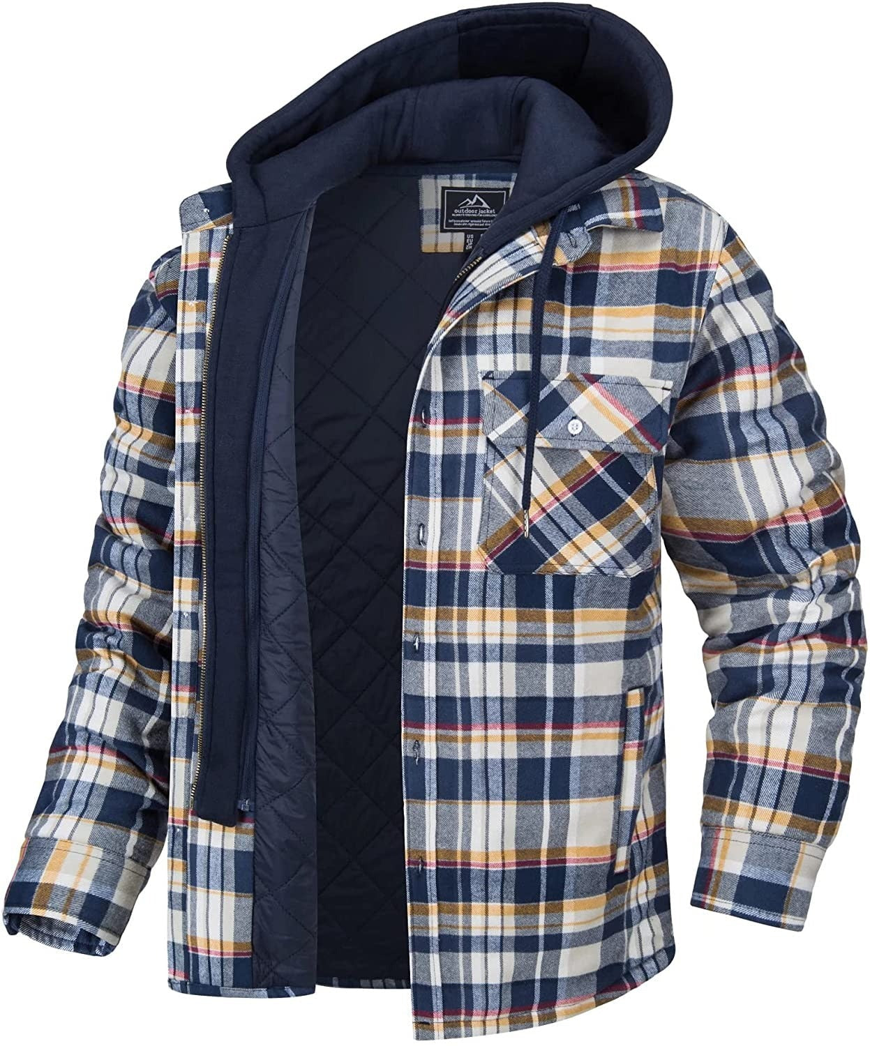 Thermal Mens Hooded Sweatshirt with Fleece Lining - Pexav