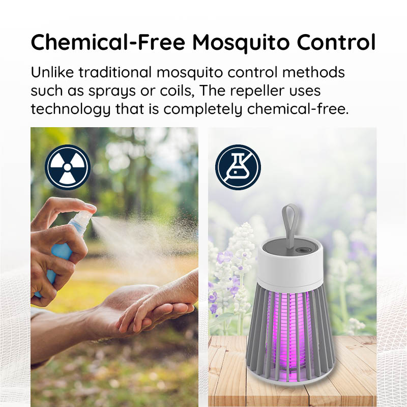 Compact USB Powered Mosquito Killer Lamp with LED