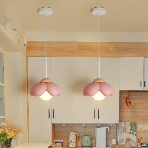Pink Floral Hanging Lamp - Pexav