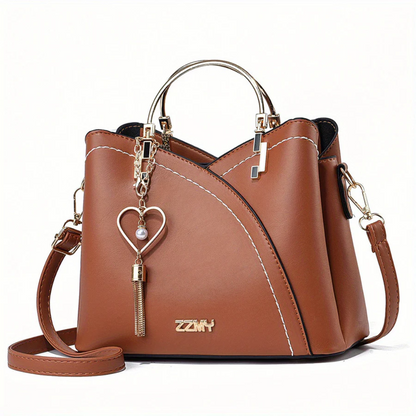 Chic Ladies Handbag - LuxeGrace-Earth Yellow Solid Color-Nora Luxe