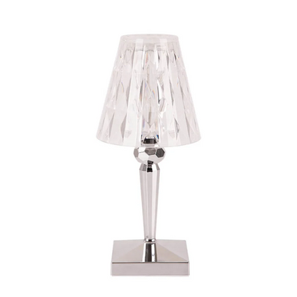 Elegant Glass Table Lamp with Crystal Accent - Pexav