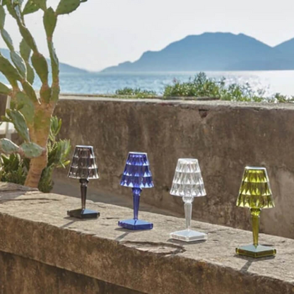 Chic Table Lamp with Crystal Design - CrystalLuxe-Transparent-Nora Luxe