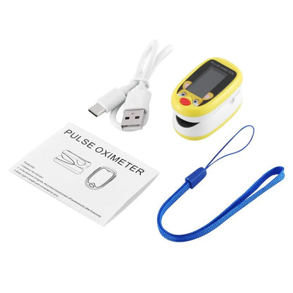 Child-friendly Pulse Oximeter for Health Monitoring - KidPulse-Yellow-Nora Luxe