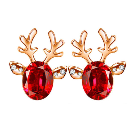 Holiday Deer Dangle Earrings | Women's Christmas Jewellery - Pexav