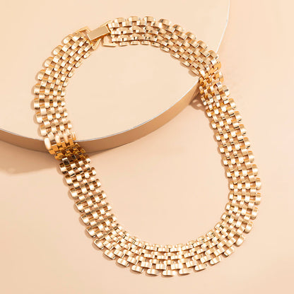 Chunky Statement Necklace | Bold Thick Chain Jewellery-Gold-Nora Luxe