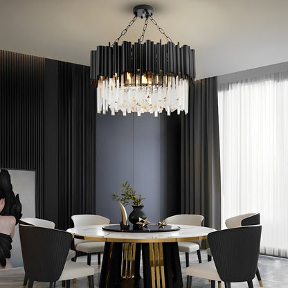Sleek Glass Chrome Pendant Light Fixture
