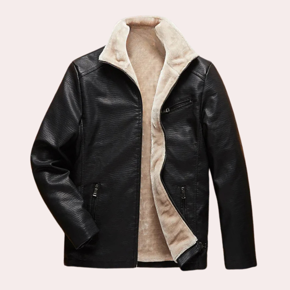 Timeless Brown Leather Mens Biker Jacket - Pexav