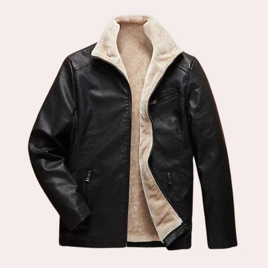 Timeless Brown Leather Mens Biker Jacket - Pexav