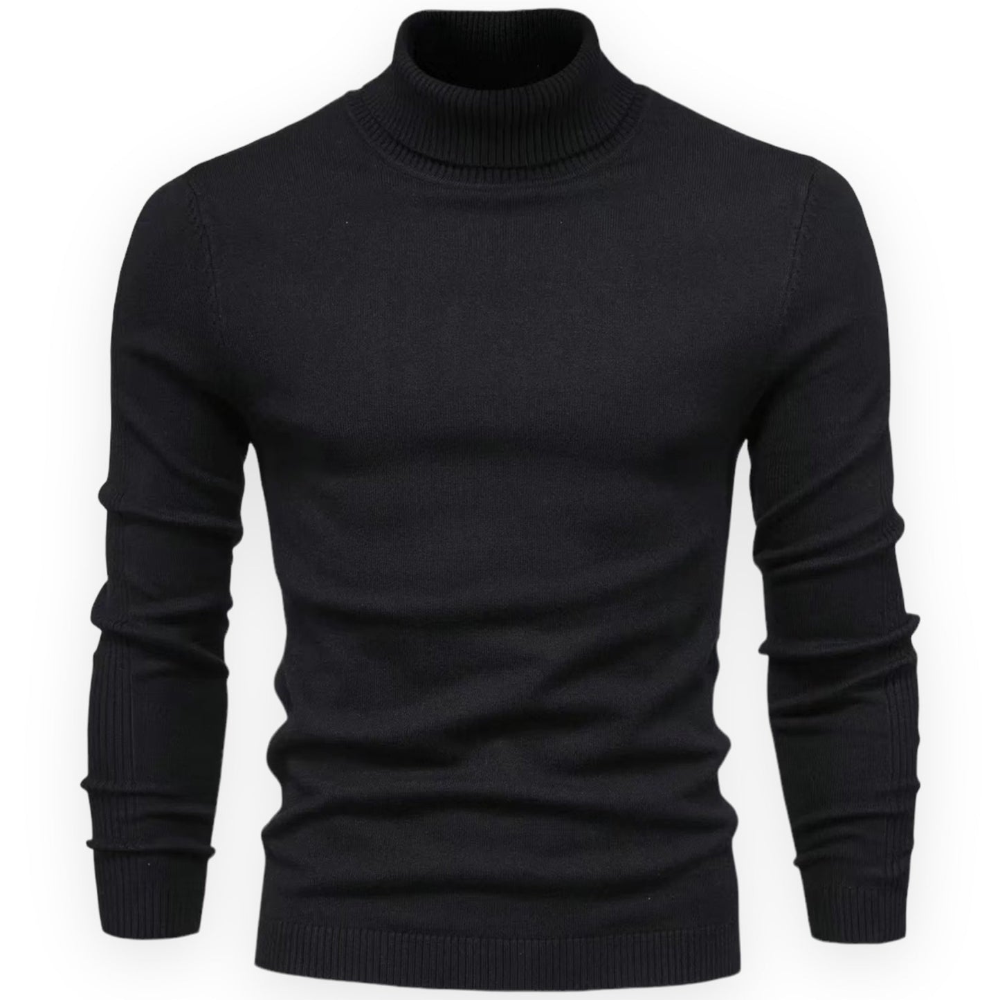 Classic Knitted Men's Sweater - Valen-Black-S-Nora Luxe