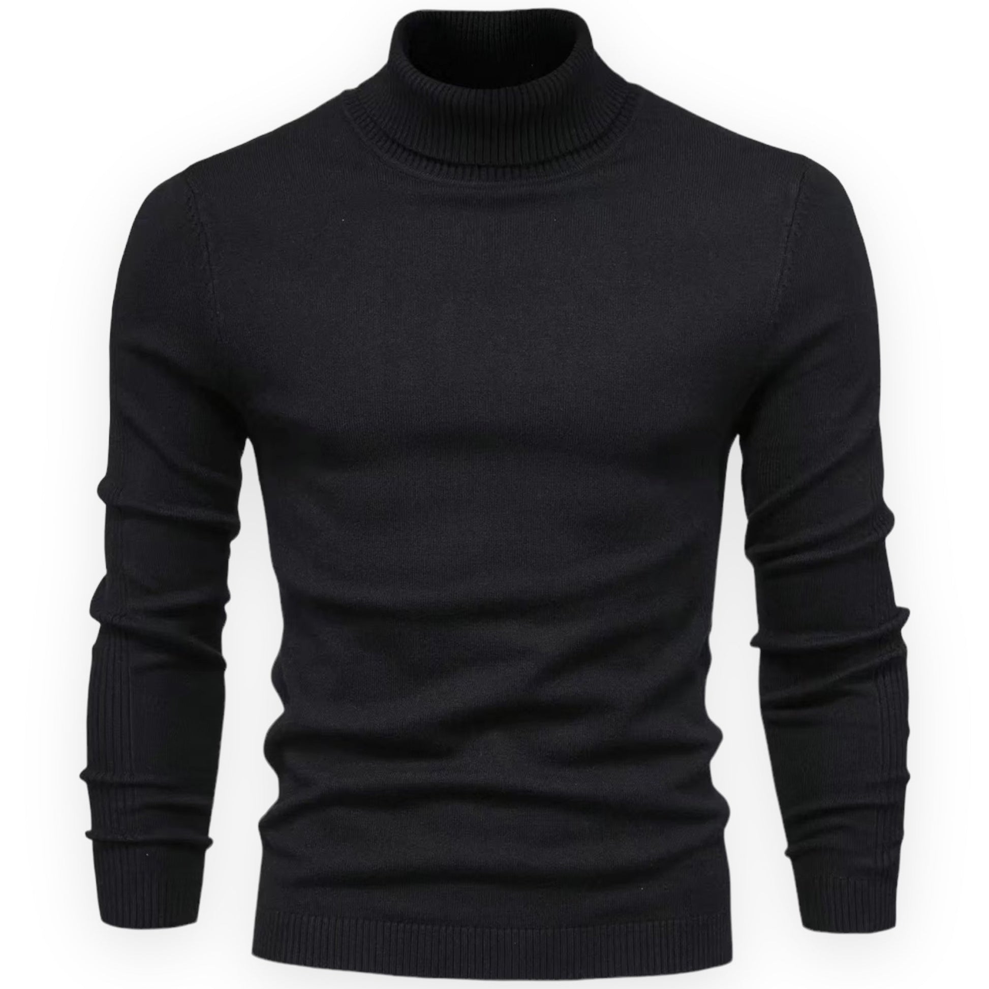 Classic Knitted Men's Sweater - Valen-Black-S-Nora Luxe