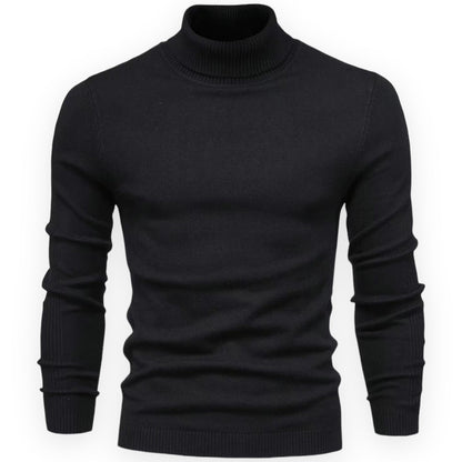 Classic Knitted Men's Sweater - Valen-Black-S-Nora Luxe