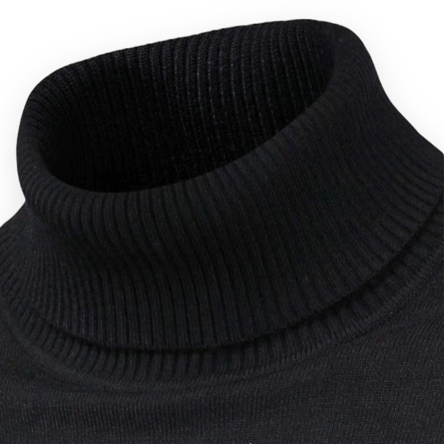 Classic Knitted Men's Sweater - Valen-Black-S-Nora Luxe