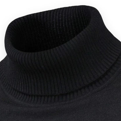 Classic Knitted Men's Sweater - Valen-Black-S-Nora Luxe