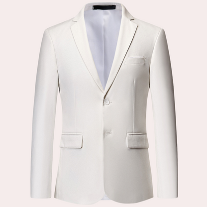 Classic Men's Blazer - Ariston-White-46-Nora Luxe