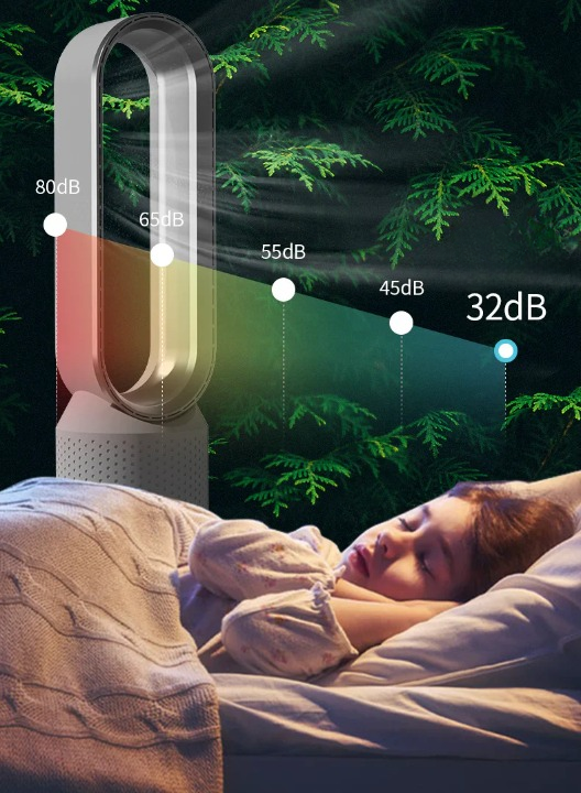 Compact 4-in-1 Air Purifier Tower Fan with Remote