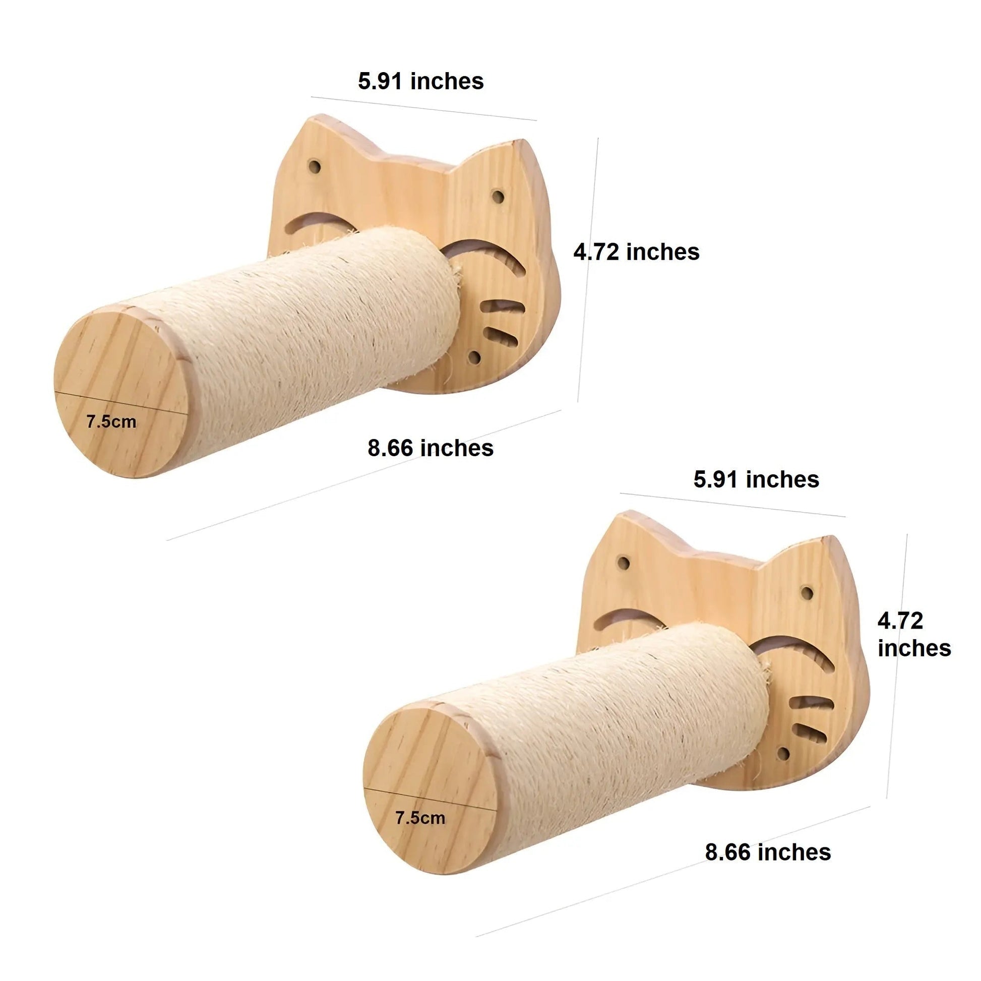 Climbing Wall Shelf for Cats with Scratching Post - ClimbPaws-First Step-Nora Luxe