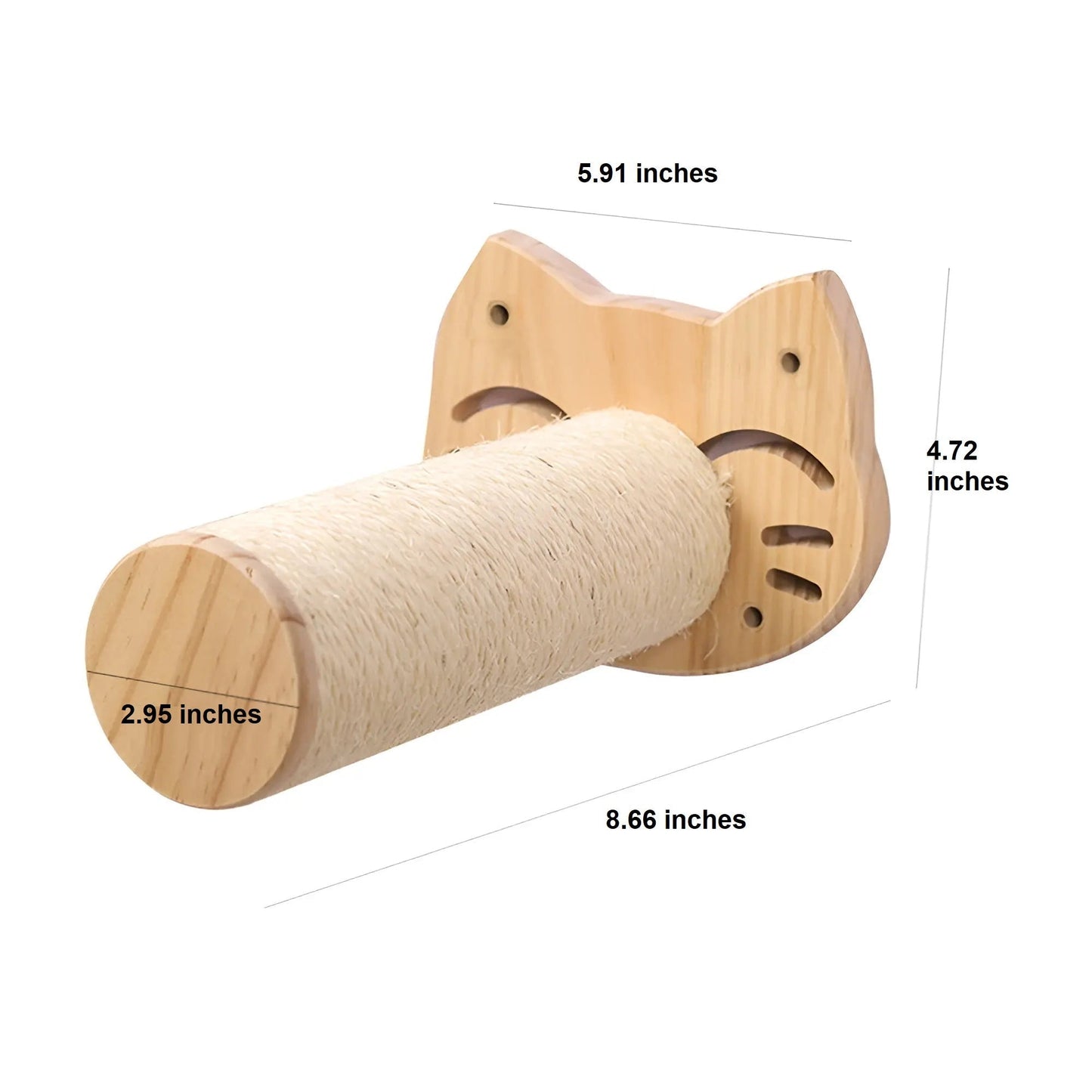 Climbing Wall Shelf for Cats with Scratching Post - ClimbPaws-First Step-Nora Luxe