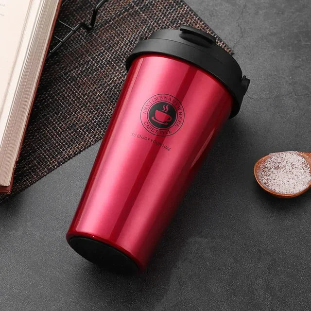 Coffee Travel Mug - ThermaSip-Red-Nora Luxe