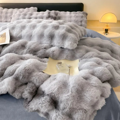 Plush Cozy Fleece Bed Comforter Set