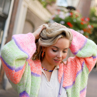 Colorful Striped Cardigan for Women - Livia-Nora Luxe