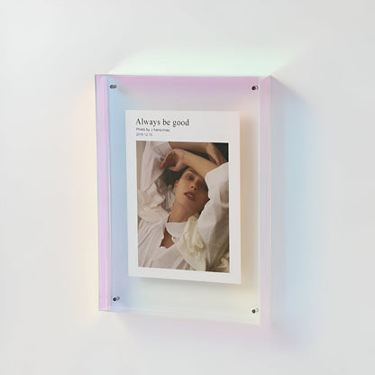 Clear Glass Picture Frame with Simple Elegant Style
