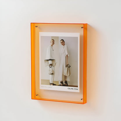 Clear Glass Picture Frame with Simple Elegant Style