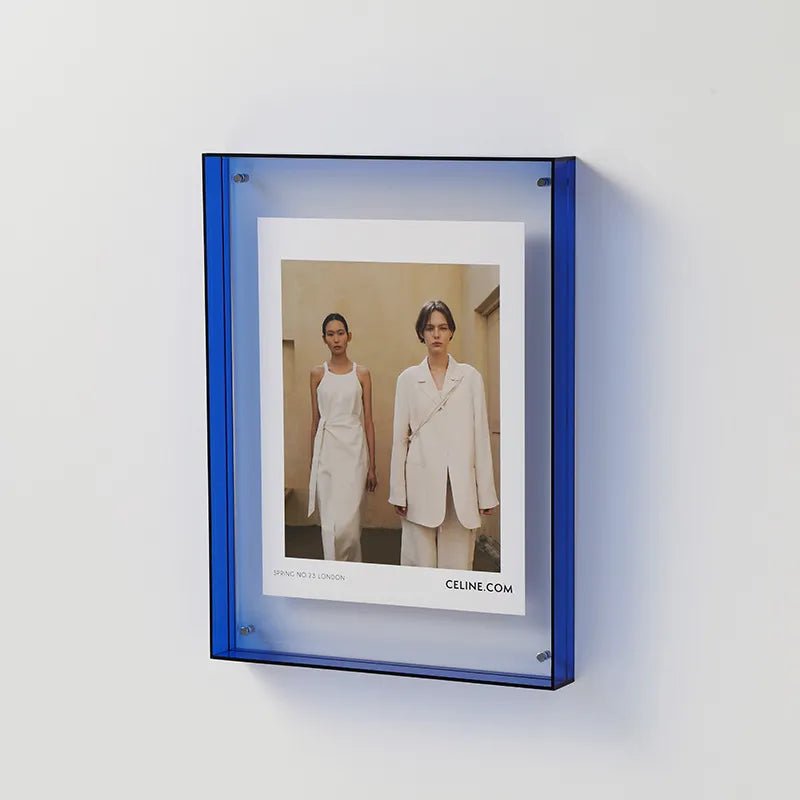 Clear Wall Mount Glass Photo Frame