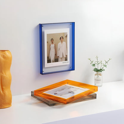 Clear Glass Picture Frame with Simple Elegant Style