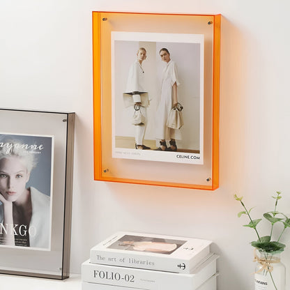 Clear Glass Picture Frame with Simple Elegant Style