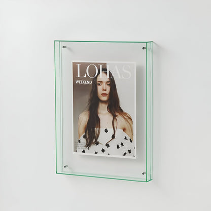 Clear Glass Picture Frame with Simple Elegant Style