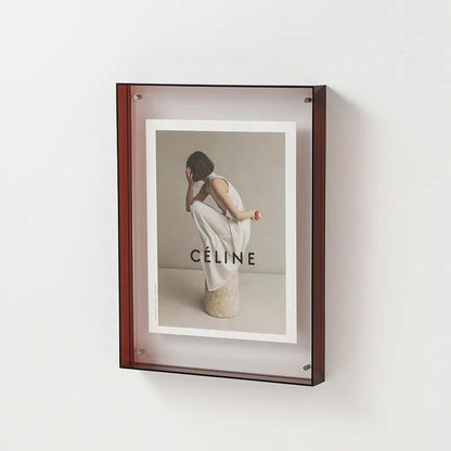 Clear Wall Mount Glass Photo Frame