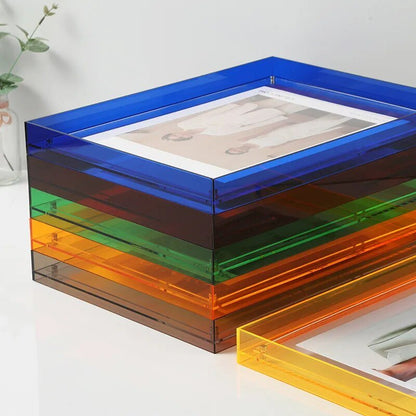 Clear Wall Mount Glass Photo Frame - Pexav