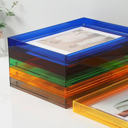 Clear Wall Mount Glass Photo Frame - Pexav