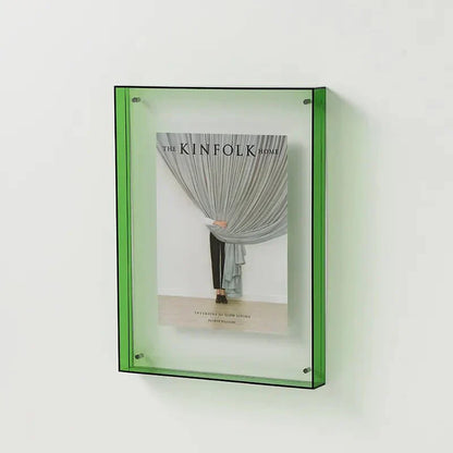 Clear Wall Mount Glass Photo Frame
