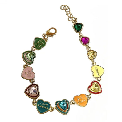 Vibrant Enameled Charm Bracelet - Pexav