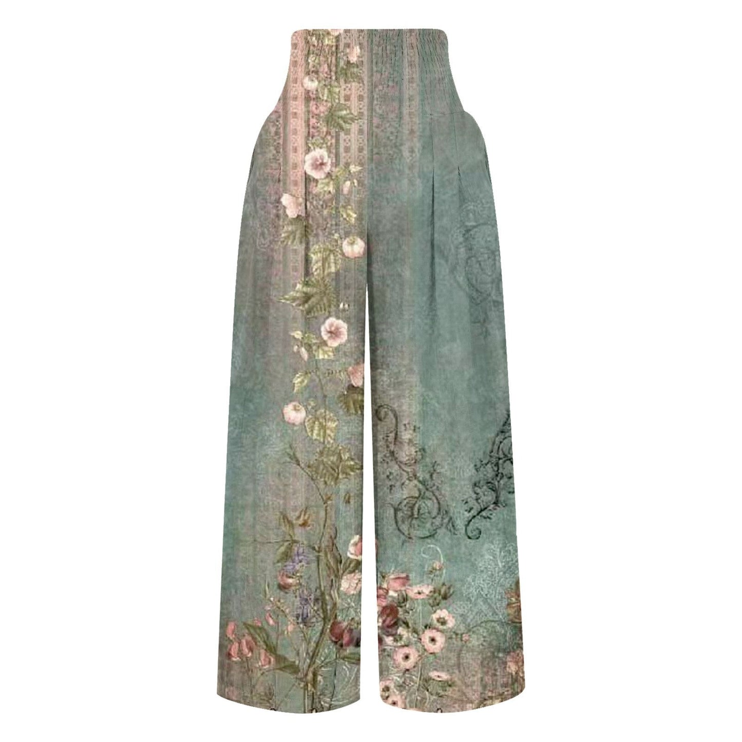 Comfortable and Stylish Flared Women's Trousers - Lotte-Green-S-Nora Luxe