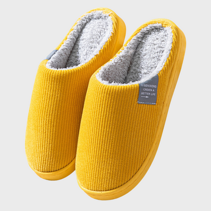 Comfortable and Warm Women’s Slippers - Seraphina-Yellow-3.0-Nora Luxe