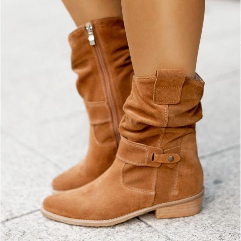 Comfortable Ankle Boots for Women - BellaStep-Yellowish-Brown-3.0-Nora Luxe