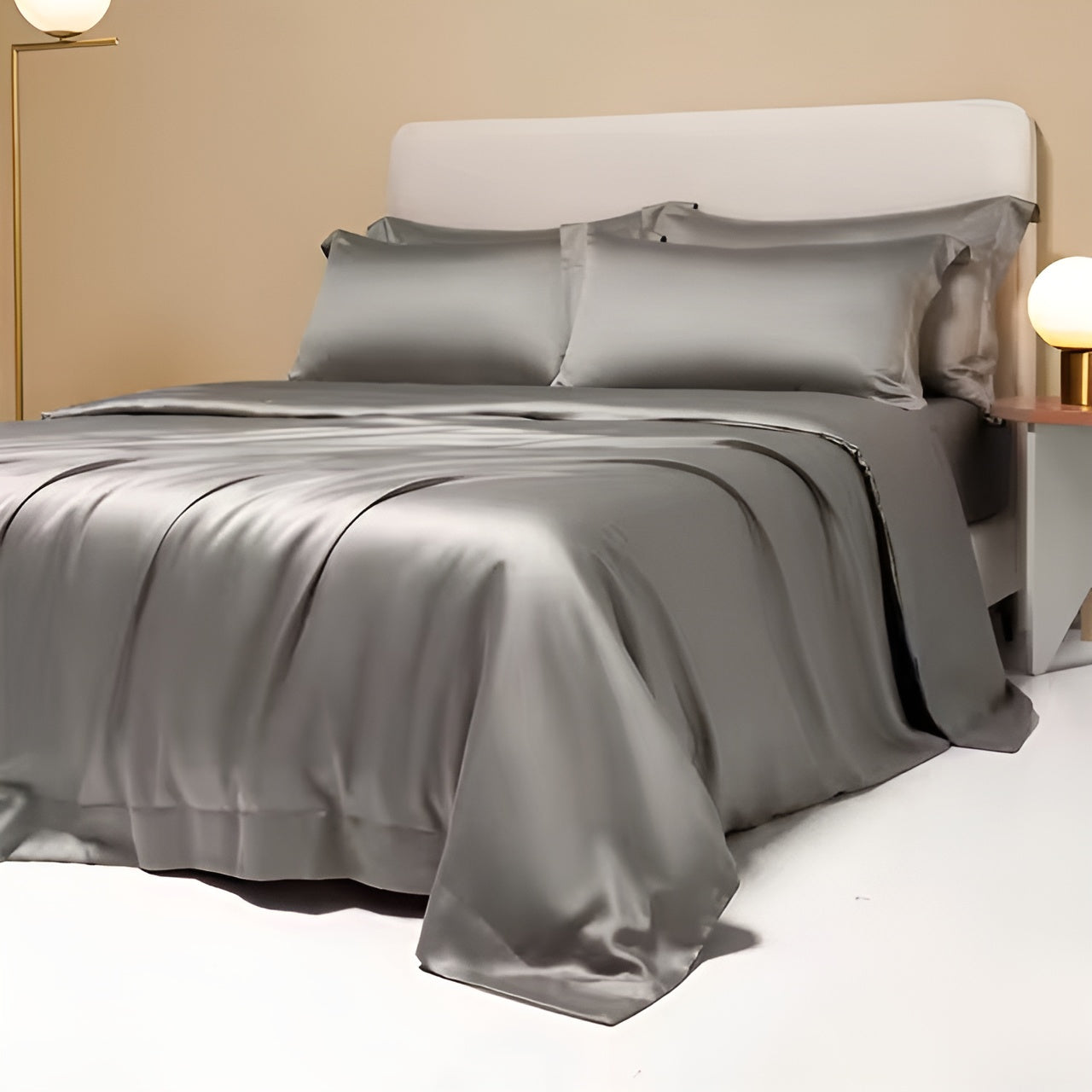 Comfortable Bamboo Duvet Cover - BambooDreams-Grey-59.06″ × 78.74″-Nora Luxe