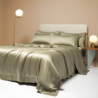 Comfortable Bamboo Duvet Cover - BambooDreams-Olive-59.06″ × 78.74″-Nora Luxe