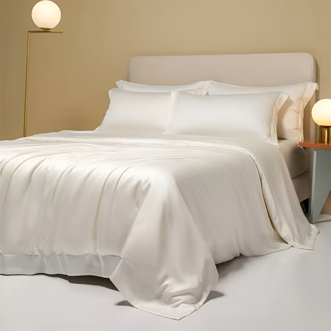 Comfortable Bamboo Duvet Cover - BambooDreams-White-59.06″ × 78.74″-Nora Luxe