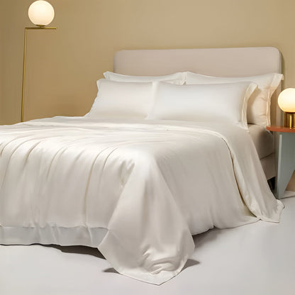 Comfortable Bamboo Duvet Cover - BambooDreams-White-59.06″ × 78.74″-Nora Luxe